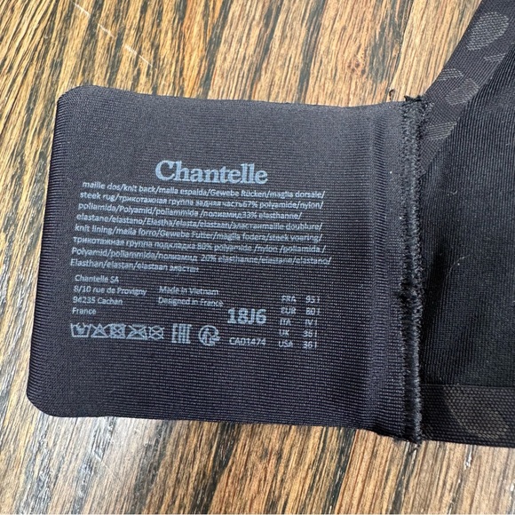 Chantelle Comfort Chic Full Coverage Memory Cup Black Bra 36I - Picture 7 of 7